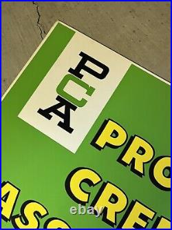 Vintage Production Credit Association PCA Display Sign NOS Loans For Farmers