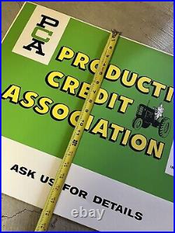 Vintage Production Credit Association PCA Display Sign NOS Loans For Farmers