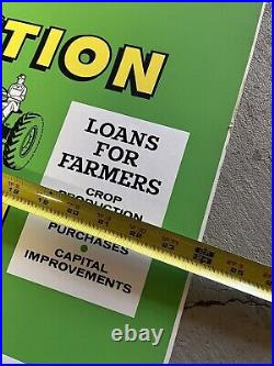 Vintage Production Credit Association PCA Display Sign NOS Loans For Farmers