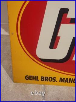 Vintage Rare Gehl Farm Equipment Sign Advertising John Deere Dealership