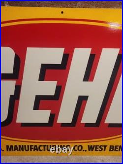Vintage Rare Gehl Farm Equipment Sign Advertising John Deere Dealership