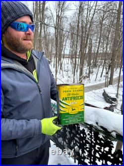 Vintage Rare John Deere Anti freeze Can 4 leg deer graphic 1 gal farm oil sign