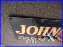 Vintage Rare John Deere Porcelain Sign Huge 3ft Quality Farm Tractor Equipment