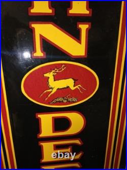 Vintage Rare John Deere Porcelain Sign Huge 4ft Quality Farm Tractor Equipment