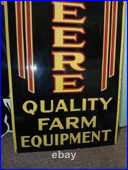Vintage Rare John Deere Porcelain Sign Huge 4ft Quality Farm Tractor Equipment