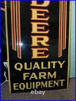 Vintage Rare John Deere Porcelain Sign Huge 4ft Quality Farm Tractor Equipment