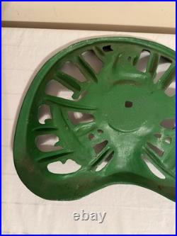 Vintage Retro Cast Iron John Deere Tractor Seat 1847 Corn on the Cob Farm Sign