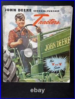 Vintage Scarce Original John Deere Catalog Tractors A&b Series 1948