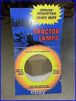 Vintage Shock Mounted Heavy Duty Tractor Lamps Counter Display Sign Showroom