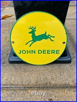Vintage Signal John Deere 6 Porcelain Metal Farm Gasoline Oil Tractor Sign