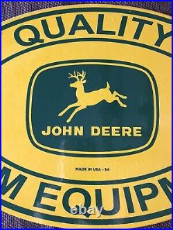 Vintage Style John Deere Farm Equipment Porcelain Sign 16.5 X 11 Inch