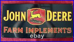 Vintage Style John Deere-caterpillar Farm Implements Porcelain Sign 17.5x8.75