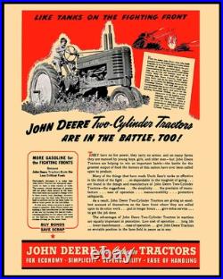 Vintage Style Metal Sign 1943 JOHN DEERE TRACTORS 24x30 Vintage Style Metal Sign 1943 JOHN DEERE TRACTORS 24x30