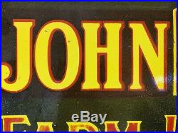 Vintage Style''john Deere'' Gas & Oil Pump Plate 36 Inch Porcelain Sign