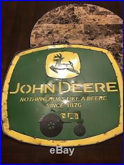 Vintage Tack Welded Metal John Deere Sign