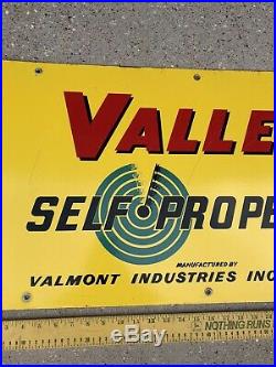 Vintage VALLEY Self Propelled Farm Irrigation Porcelain Sign Agriculture Farmer