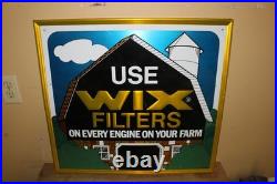 Vintage Wix Farm Filters Gas Oil Tractor John Deere IH 27 Embossed Metal Sign