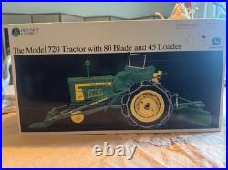 Vintage john deere collectibles precision classic model 720 tractor with 80 blad