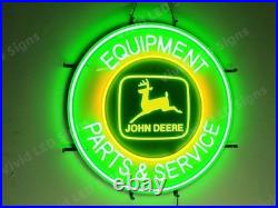 Vivid LED John Deere Equipment Parts Service 24 Neon Sign Light With Dimmer