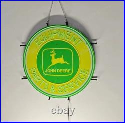Vivid LED John Deere Equipment Parts Service 24 Neon Sign Light With Dimmer