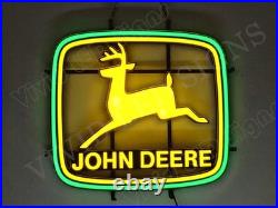 Vivid LED John Deere Farm Tractor Machine 22x19 Neon Sign Light With Dimmer