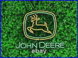 Vivid LED John Deere Farm Tractor Machine 24x20 Neon Sign Lamp With Dimmer