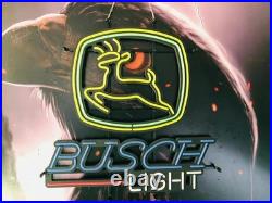 Vivid LED John Deere Tractor Machine Garage 24x20 Neon Sign Light With Dimmer