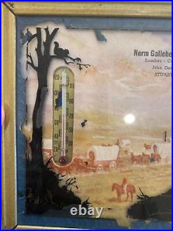 Vtg 1950 John Deere implements Tractors Farm 9 Thermometer calendar Stuart NE