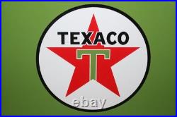Vtg 1956 Texaco Farm Lubricants John Deere Tractor 12x16 Porcelain Metal Sign