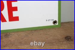 Vtg 1956 Texaco Farm Lubricants John Deere Tractor 12x16 Porcelain Metal Sign