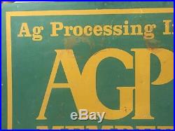 Vtg Ag Processing Farm Member Seed Feed Gas Oil Sign John Deere Colors Original