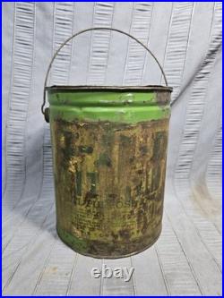 Vtg Antique J-D-D John Deere 10lb. Grease Can Husker Farm Store Sioux City Iowa