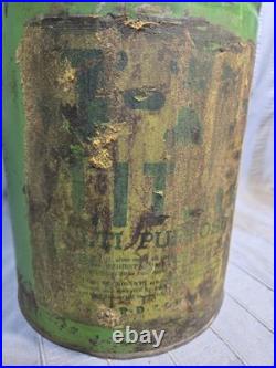 Vtg Antique J-D-D John Deere 10lb. Grease Can Husker Farm Store Sioux City Iowa