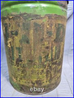Vtg Antique J-D-D John Deere 10lb. Grease Can Husker Farm Store Sioux City Iowa