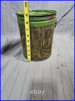 Vtg Antique J-D-D John Deere 10lb. Grease Can Husker Farm Store Sioux City Iowa