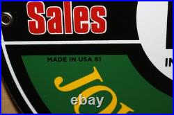 Vtg Caterpillar IH International Harvester John Deere Tractor Porcelain Sign