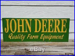 Vtg Early John Deere Metal Sign Farm Tractor 32 x 11 Advertising Agriculture