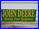 Vtg_Early_John_Deere_Metal_Sign_Farm_Tractor_32_x_11_Advertising_Agriculture_01_zg