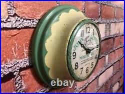 Vtg Ingraham John Deere Tractor Oil Old Farm Store Advertising Wall Clock Sign