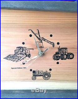 Vtg JOHN DEERE Farm Dealer Limited Edition 1980 NOS WALL CLOCK Sign IH Tractor