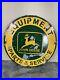 Vtg_John_Deere_Equipment_Parts_Service_23_Round_Metal_Advertising_Sign_Homemade_01_zhao