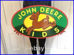 Vtg John Deere Kids Cardboard NOS Unused Sign Toys Farm Tractor Feed