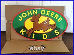 Vtg John Deere Kids Cardboard NOS Unused Sign Toys Farm Tractor Feed
