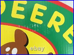 Vtg John Deere Kids Cardboard NOS Unused Sign Toys Farm Tractor Feed