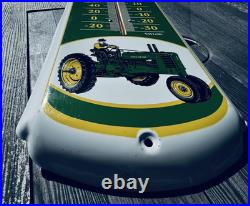 Vtg John Deere Metal Thermometer Taylor Quality Farm Equipment Large 27 X 8 in
