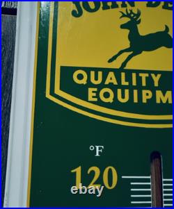Vtg John Deere Metal Thermometer Taylor Quality Farm Equipment Large 27 X 8 in