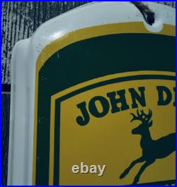 Vtg John Deere Metal Thermometer Taylor Quality Farm Equipment Large 27 X 8 in