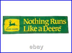 Vtg John Deere Nothing Runs Like A Deere 6' Vinyl Banner Sign Barn Seed Tractor
