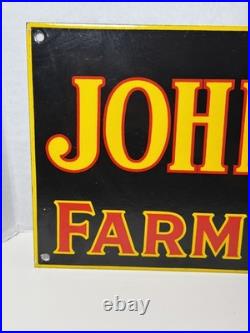 Vtg John Deere Porcelain Sign Old Farm Tractor Implements Dealer Sales Shop 22