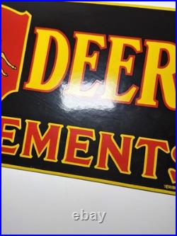 Vtg John Deere Porcelain Sign Old Farm Tractor Implements Dealer Sales Shop 22
